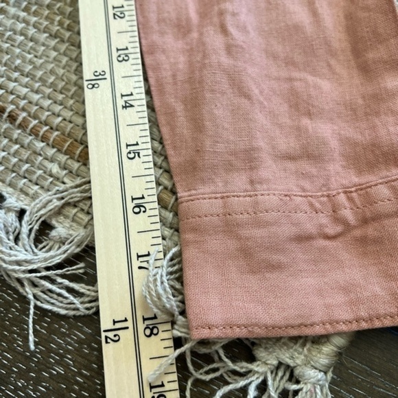 New Directions Dusty Apricot Pink Lightweight Linen  blend Jacket with 6 Pockets - Picture 2 of 16